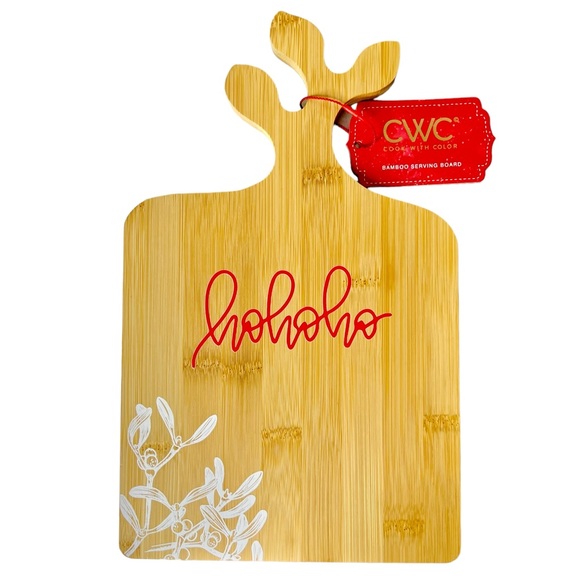 CWC Christmas Bamboo Serving Board Ho Ho Ho - Picture 1 of 12